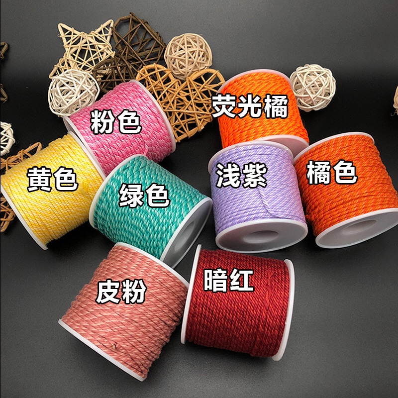 DIY Tibetan-style hand-rolled cotton rope star and moon Bodhi three-color thread 2.0MM Application Scenario