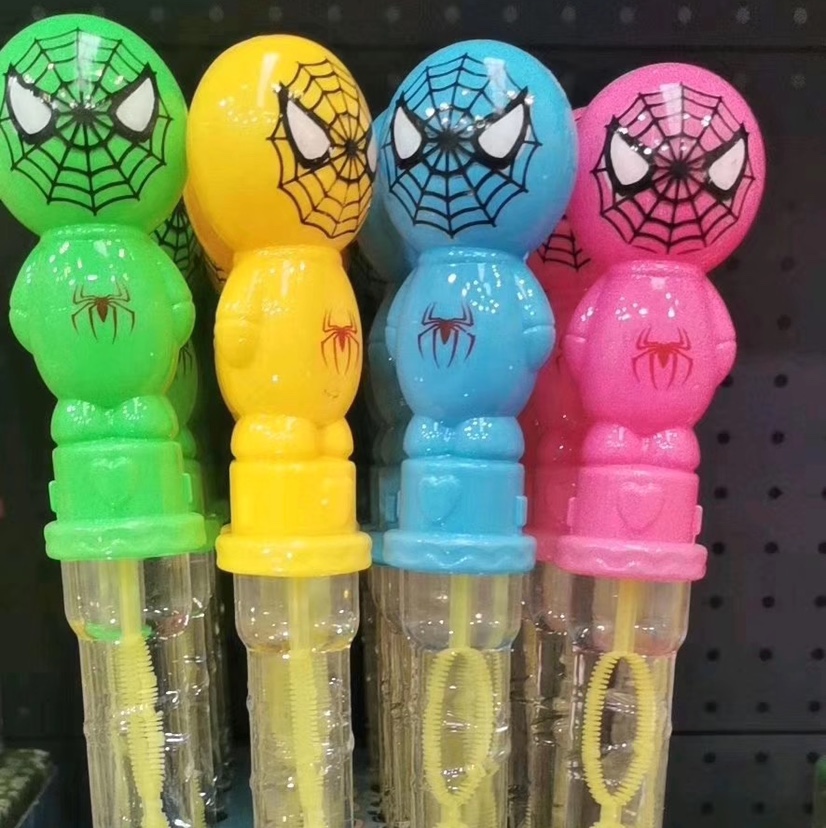 The 38CM cartoon-shaped bubble sticks with five holes and seven colors are selling well at the street stall undefined