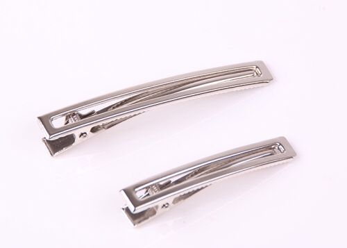 Manufacturer direct sale hairpin 8 cm hollow out square clip nickel color DIY headwear accessories thumbnail