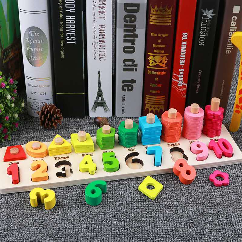 Digital shape logarithmic board children's early education multi-functional logarithmic board boys and girls early education toy