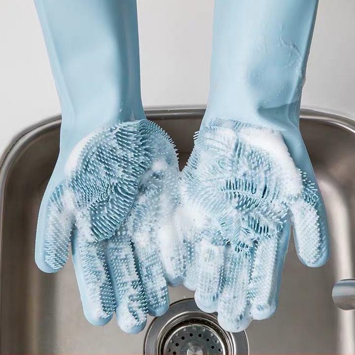 硅胶手套女家用魔术洗碗神器橡胶胶皮厨房耐用型刷碗家务防水洗菜详情图5
