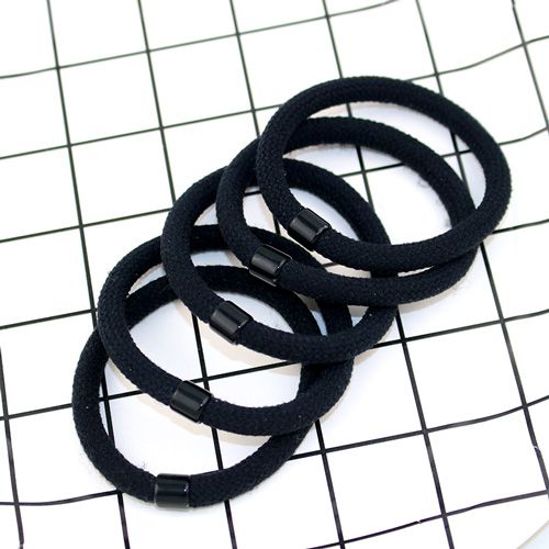 100 pieces/dozen Korean style hair ponytail hair cord adult female hair tie flocking hair cord headpiece floor rubber band thumbnail