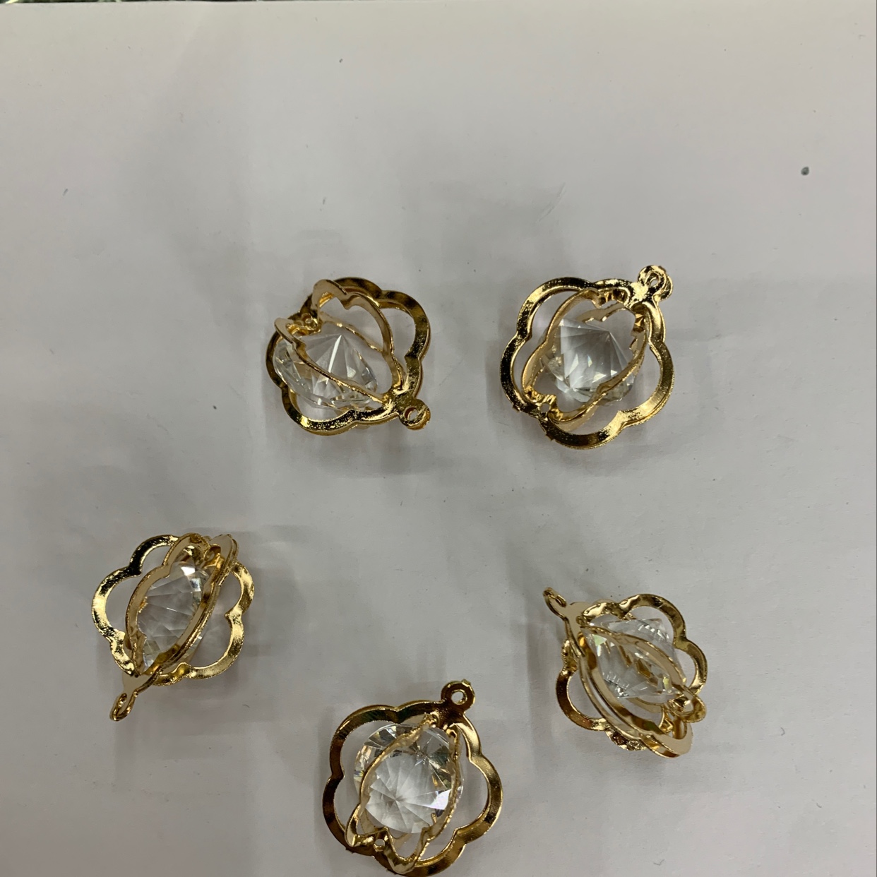 diy handmade diamond pendant flowers