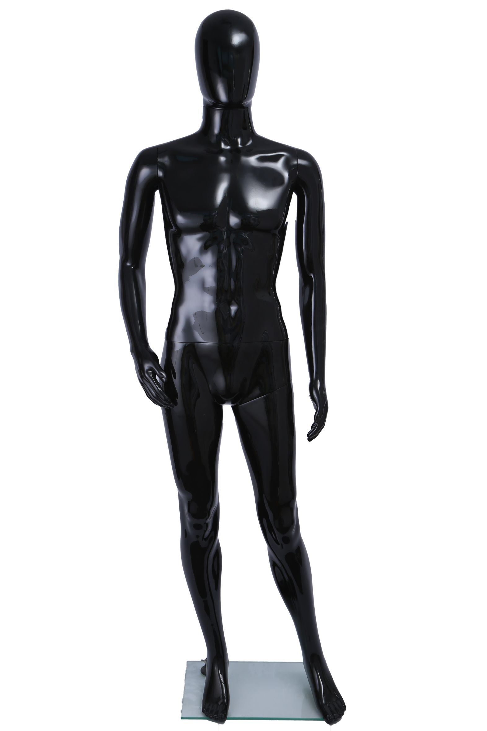 Manufacturers direct high - end clothing display spray - painted black legs plastic male models thumbnail