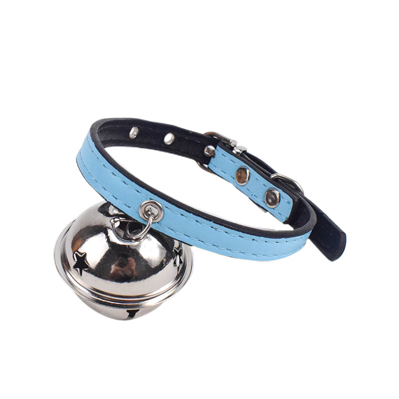 Factory Direct Sales Pet Bell Collar Teddy Bell Than Bear Pet Pu Collar Dog Cat Pet Supplies full figure