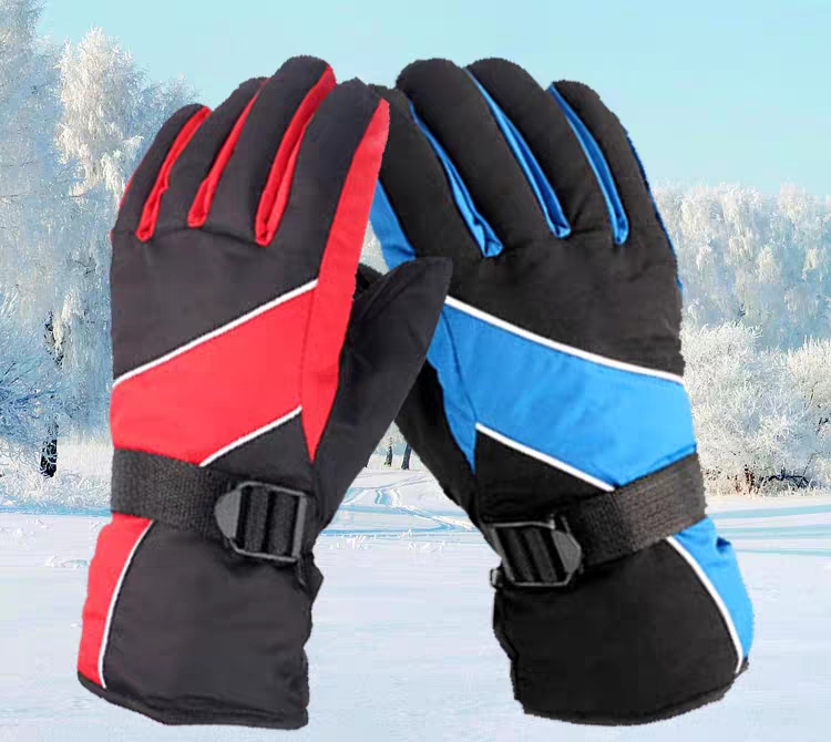 男女户外跑步滑雪防水抓绒手套防风骑行摩托车手套冬季防滑登山细节图