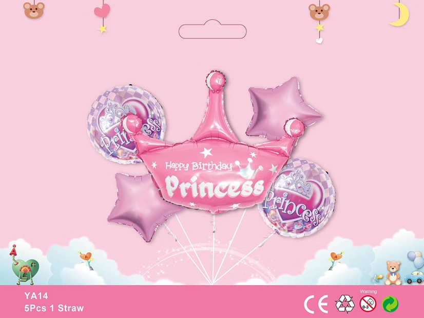 迷你婴儿系列儿童生日派对布置用品卡通充气玩具铝膜气球批发详情图5