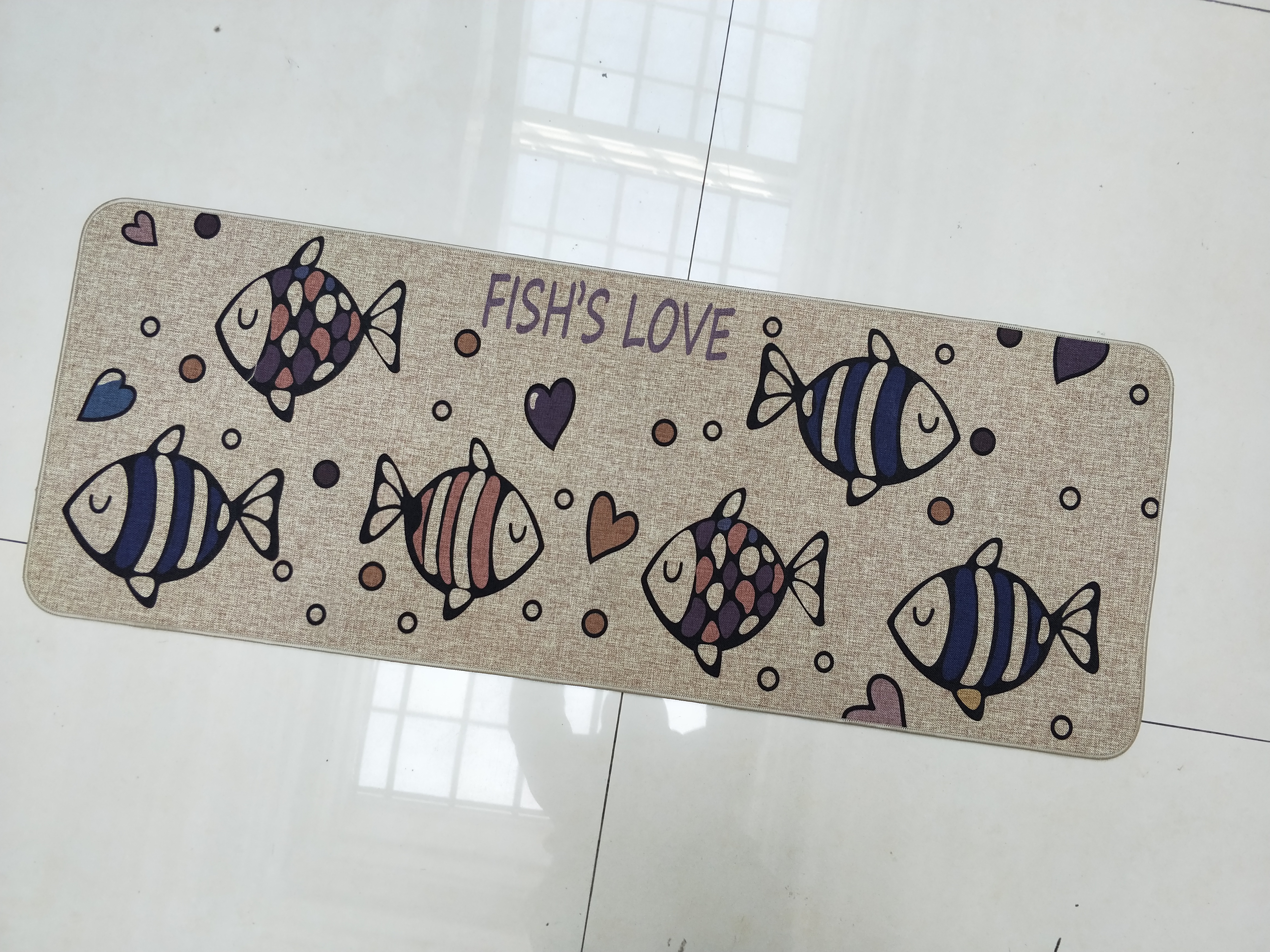 Fine Linen Rubber Floor Mat Mask Non-Slip Mat Toilet Mat Custom Door Mat 45*120 details Picture