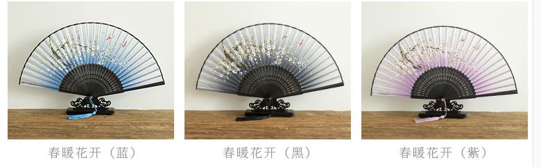 女士扇中国和风扇细节图
