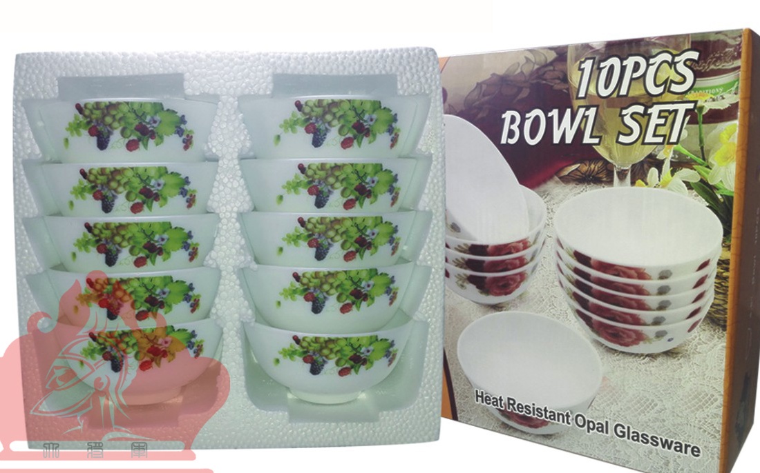 Yiwu Quality White Jade Glass Bowl Gift Bowl - 4.5-inch Bowl detail image 1