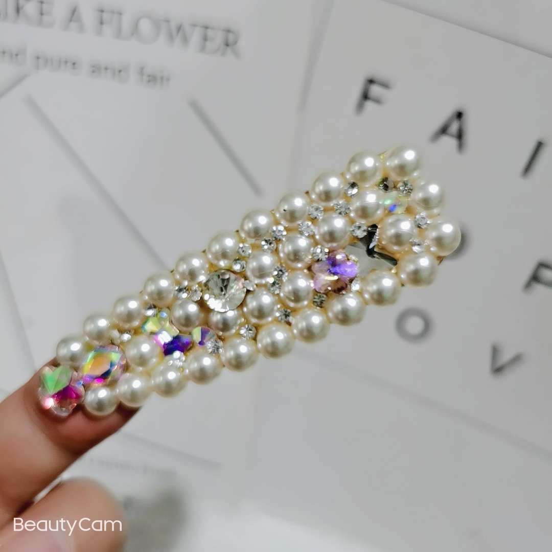 Butterfly Flower jewelry pearl Press clip Specification image