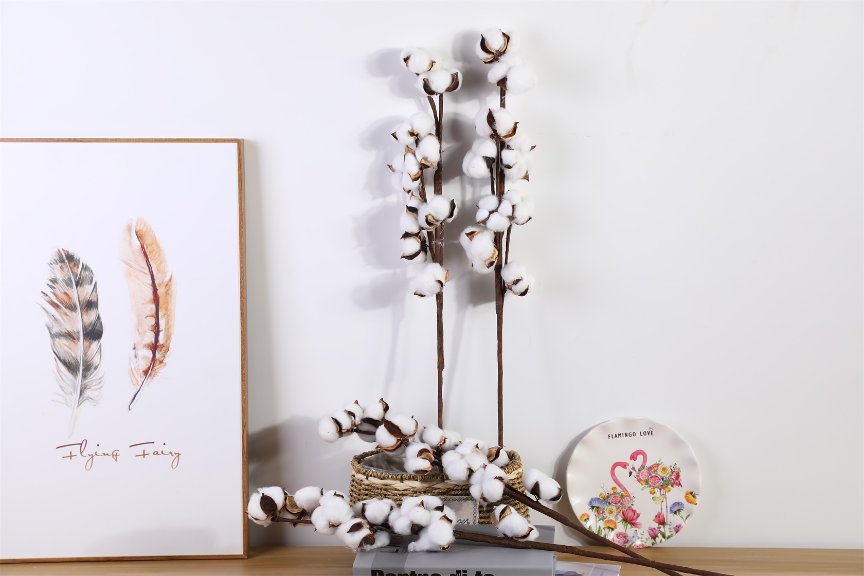 厂家批发9头棉花枝仿真花 客厅餐桌室内装饰绢花假花拍照道具详情3