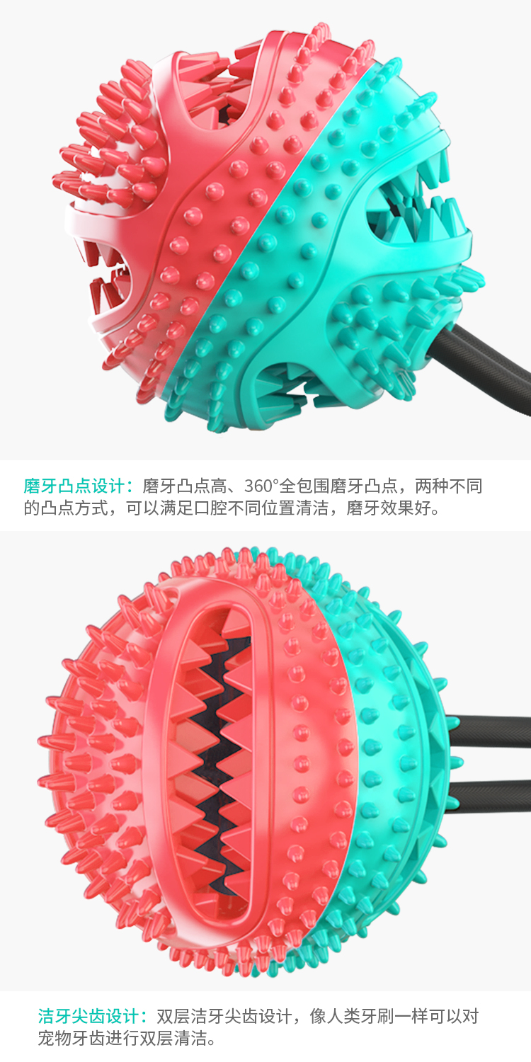 Pet products New Amazon dog toy teething stick bite resistant bone toothbrush dog toy with rope details Picture