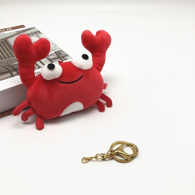 Small crab stuffed toy key chain pendant lobster doll Rag Doll children stuffed toy birthday present