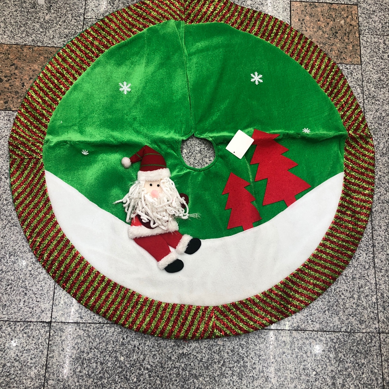100cm Christmas tree skirt Santa Claus velvet size can be customized