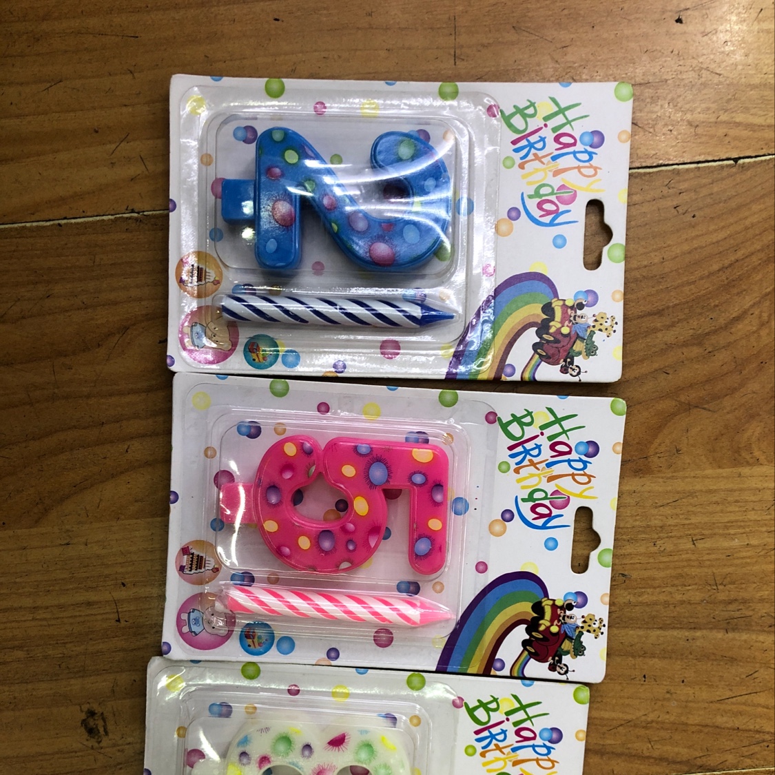 Plastic digital birthday candles thumbnail