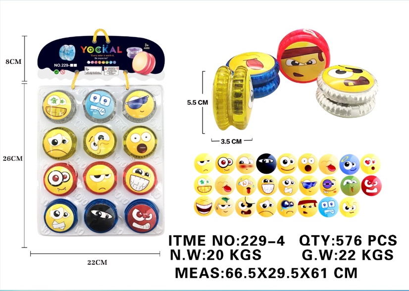 Twelve emoticons with lamp yo-yo designs mixed thumbnail