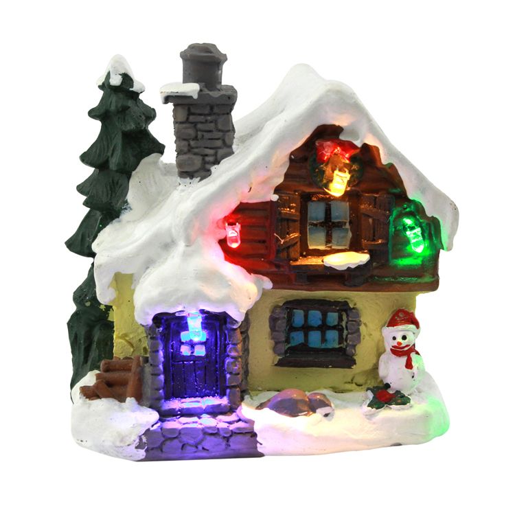Christmas decorations with music lights and resinous crafts thumbnail
