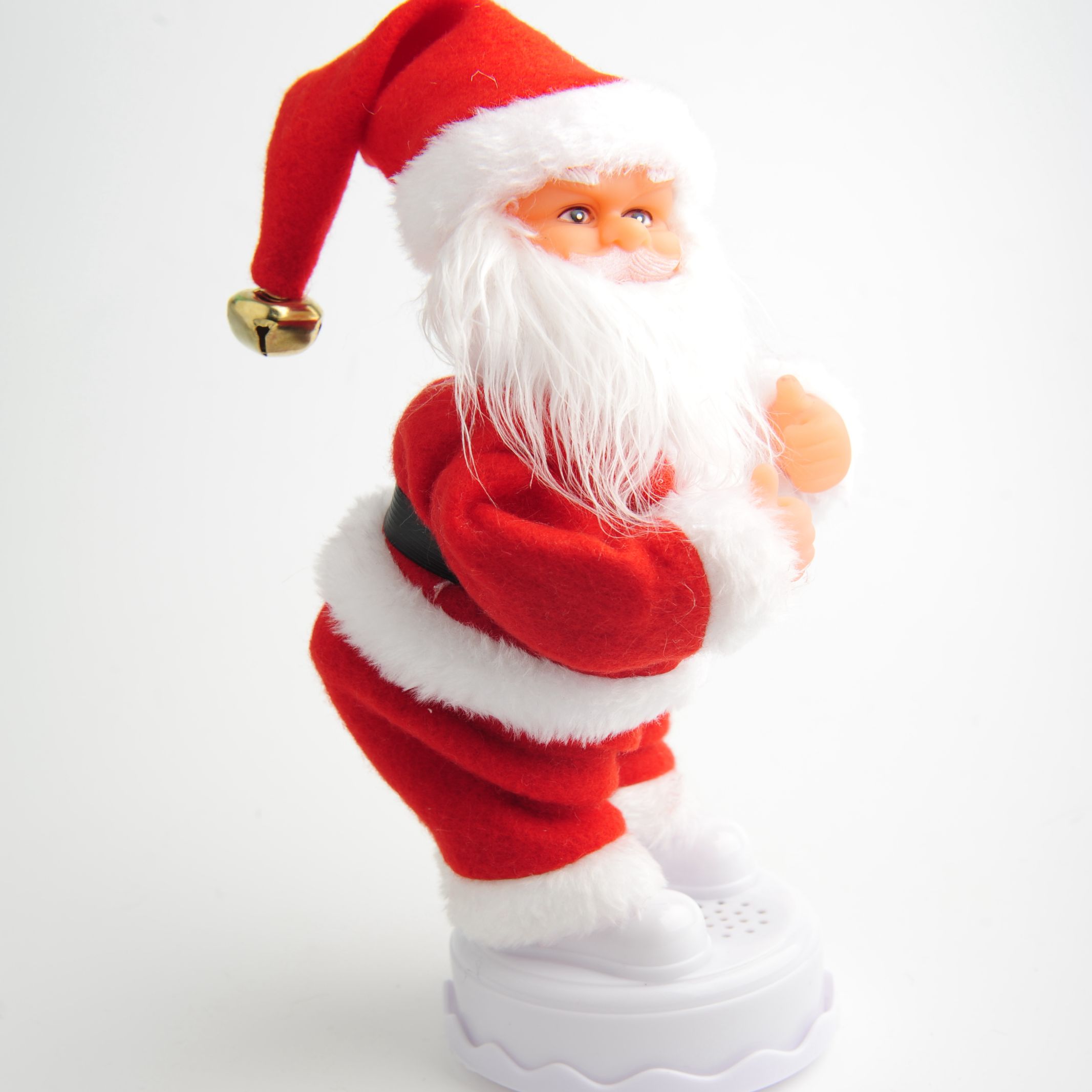 抖屁股圣诞老人电动圣诞铃铛铁艺铃铛风灯