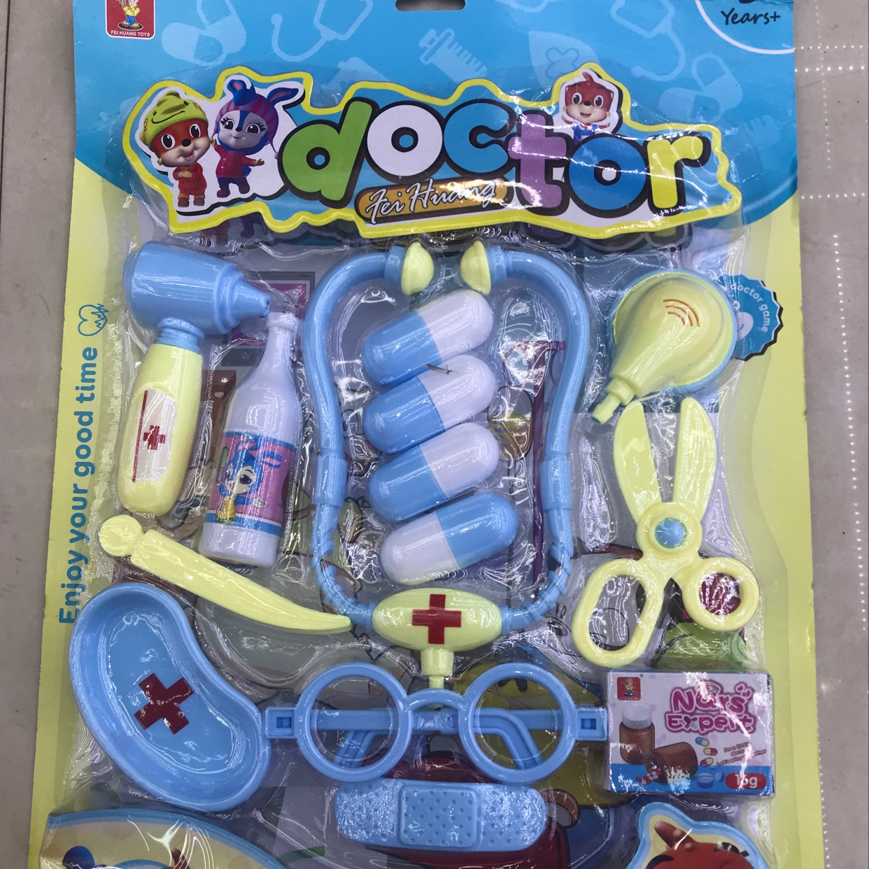 Dl962 Doctor Set Toy Doctor Suction Card Blue Plastic Linxin Toy 1 details Picture