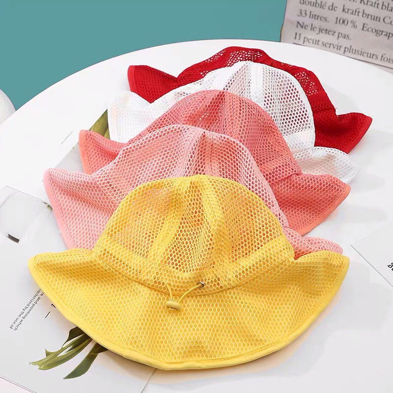 儿童帽子夏宝宝渔夫帽网眼透气婴儿太阳帽薄款男童女童防晒遮阳帽产品图