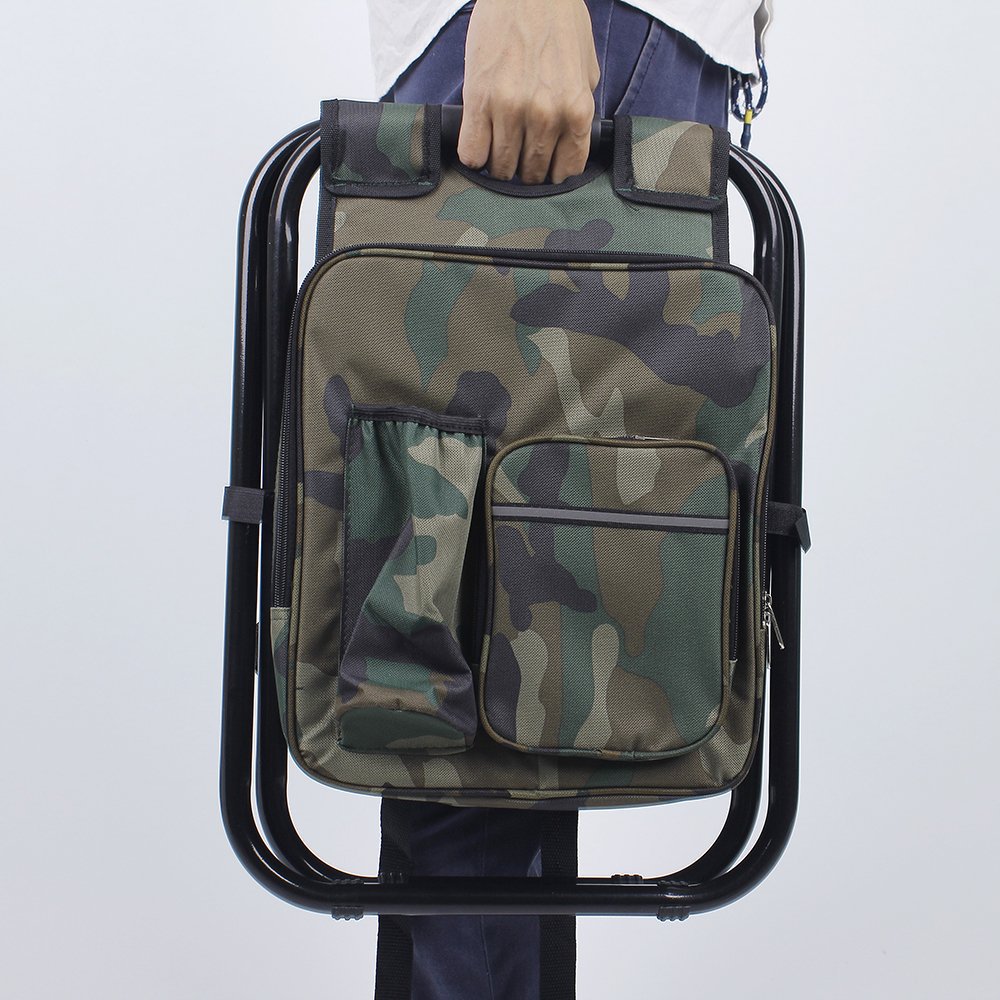 Folding stool, camouflage ice pack stool, insulated bag fishing stool, outdoor refrigerated fishing stool and chair detail image 9