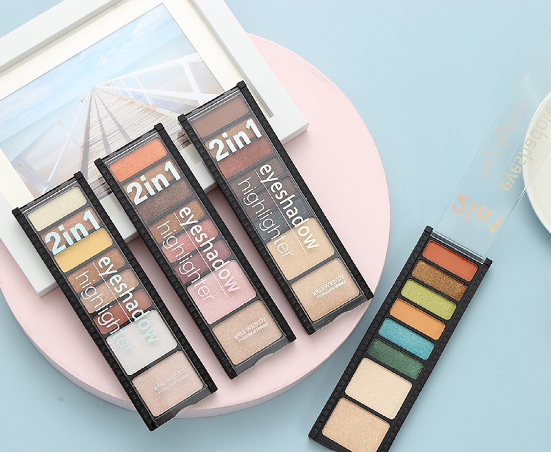 6+2 eye shadow and high-gloss blush makeup tray in 8 colors thumbnail