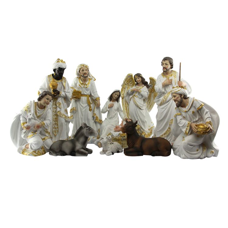 Large resin manger group religious gifts home church decorations