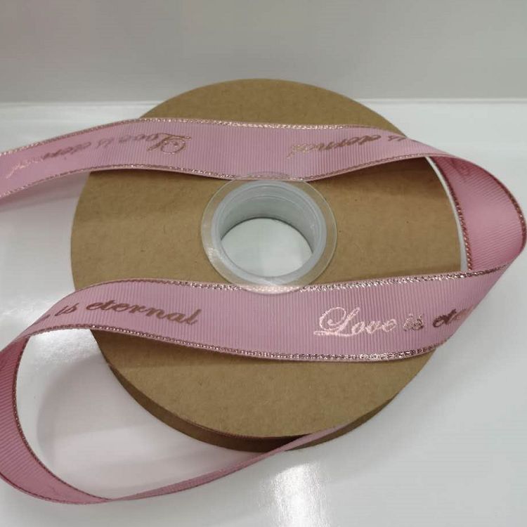 Polyester Ribbed Double Gold Belt Printing Hot Stamping Letter Belt Manufacturers Direct Spot Accessories Custom Accessories Clothing Accessories Accessories Item Picture