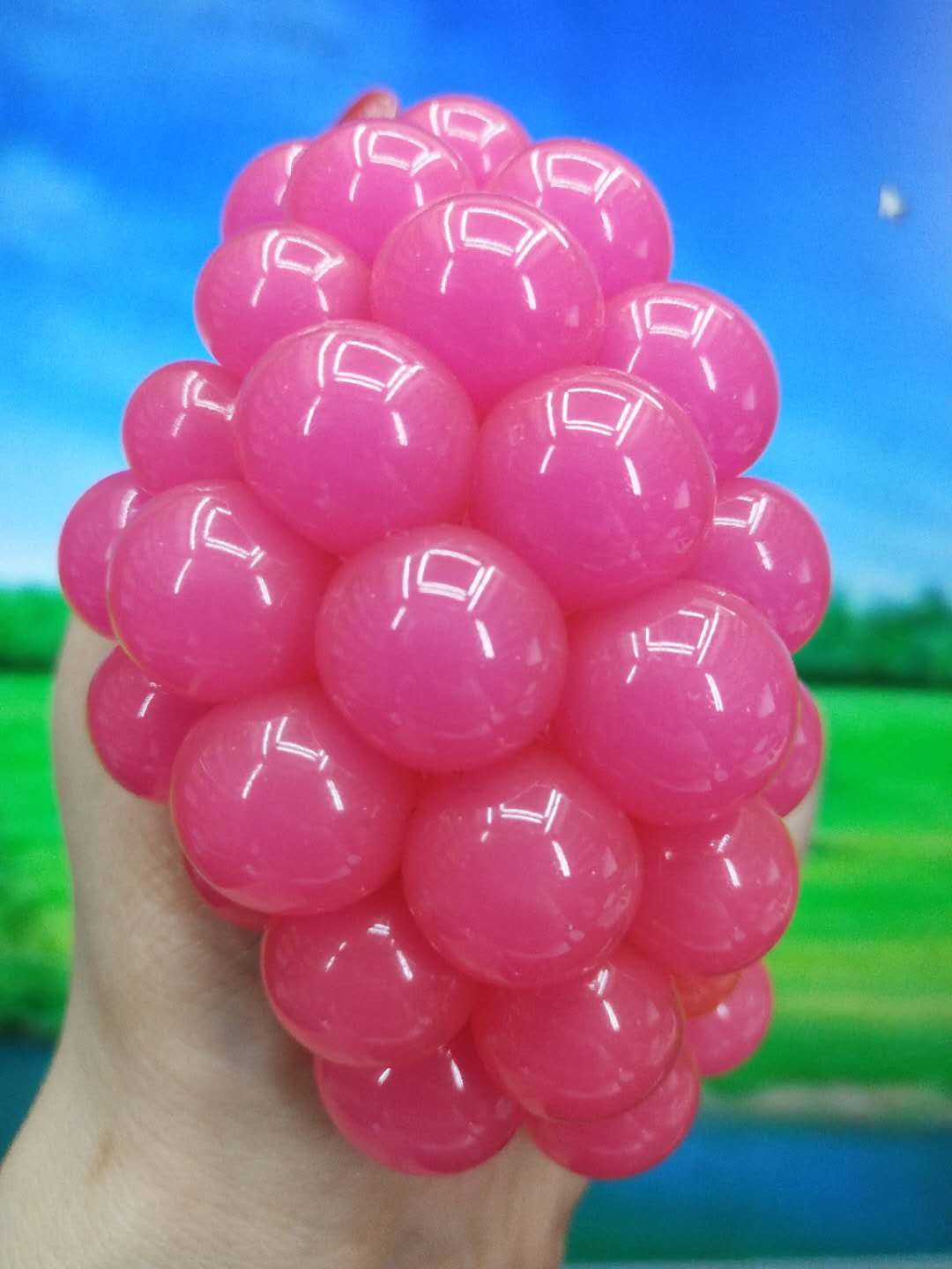 乐因奇品牌解压白网果酱挤压葡萄球6公分详情图4