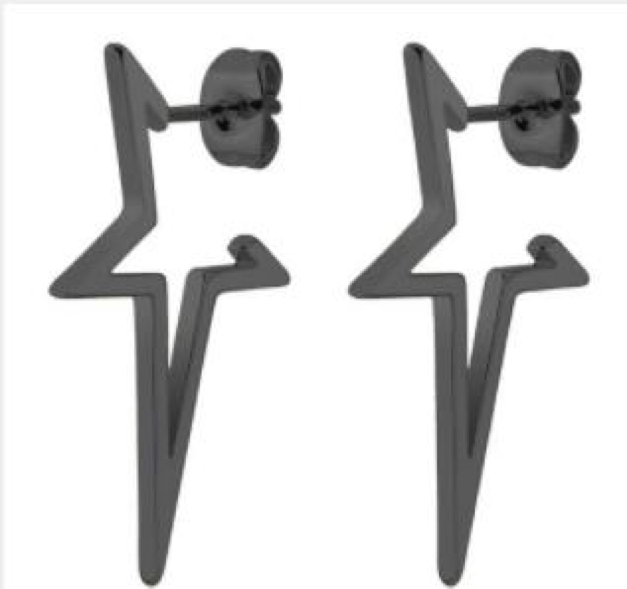 New European and American geometric figure five star big ear stud earrings ring ornaments