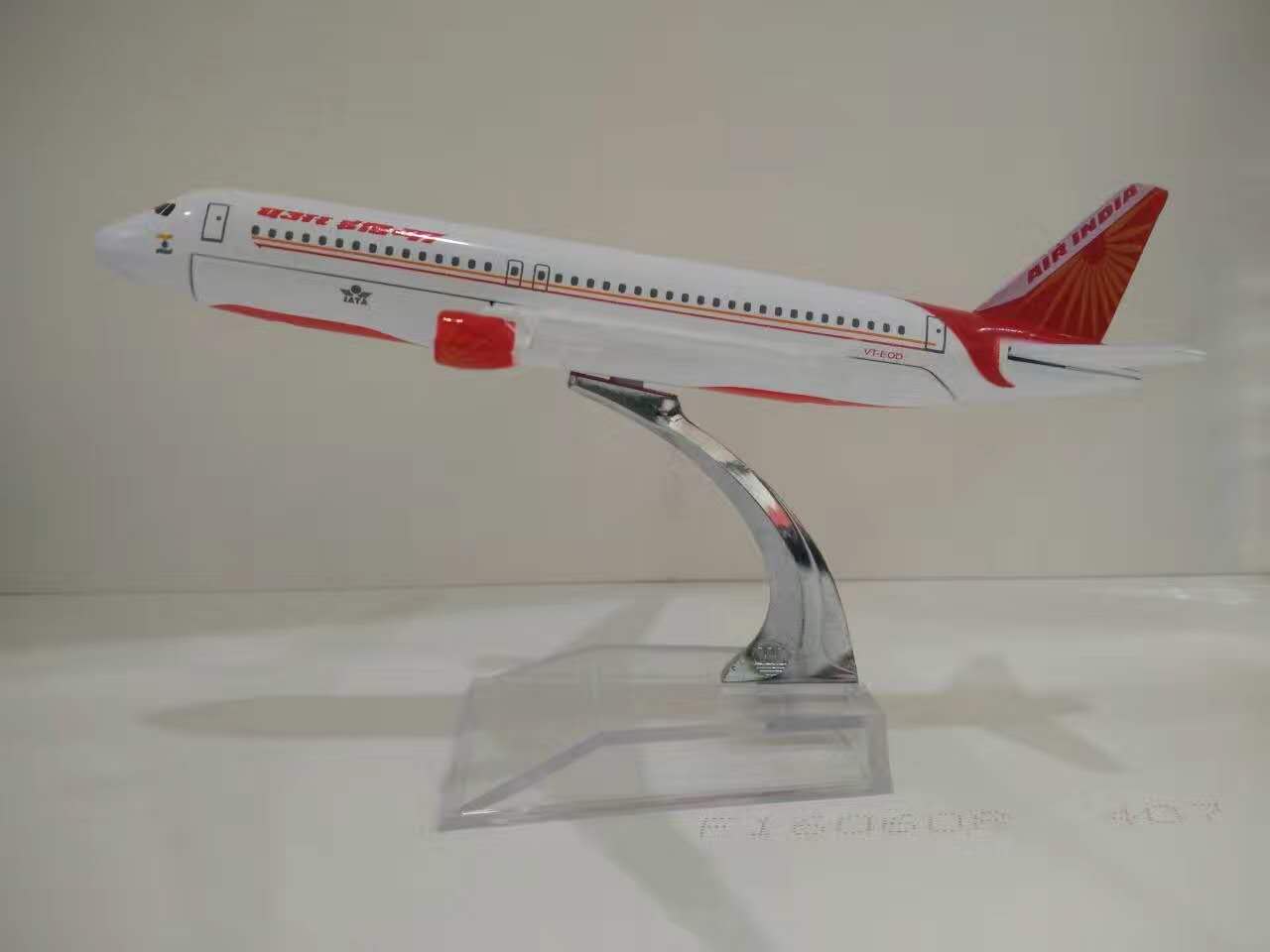 飞机模型（A320印度航空）合金飞机模型 仿真 金属飞机模型图