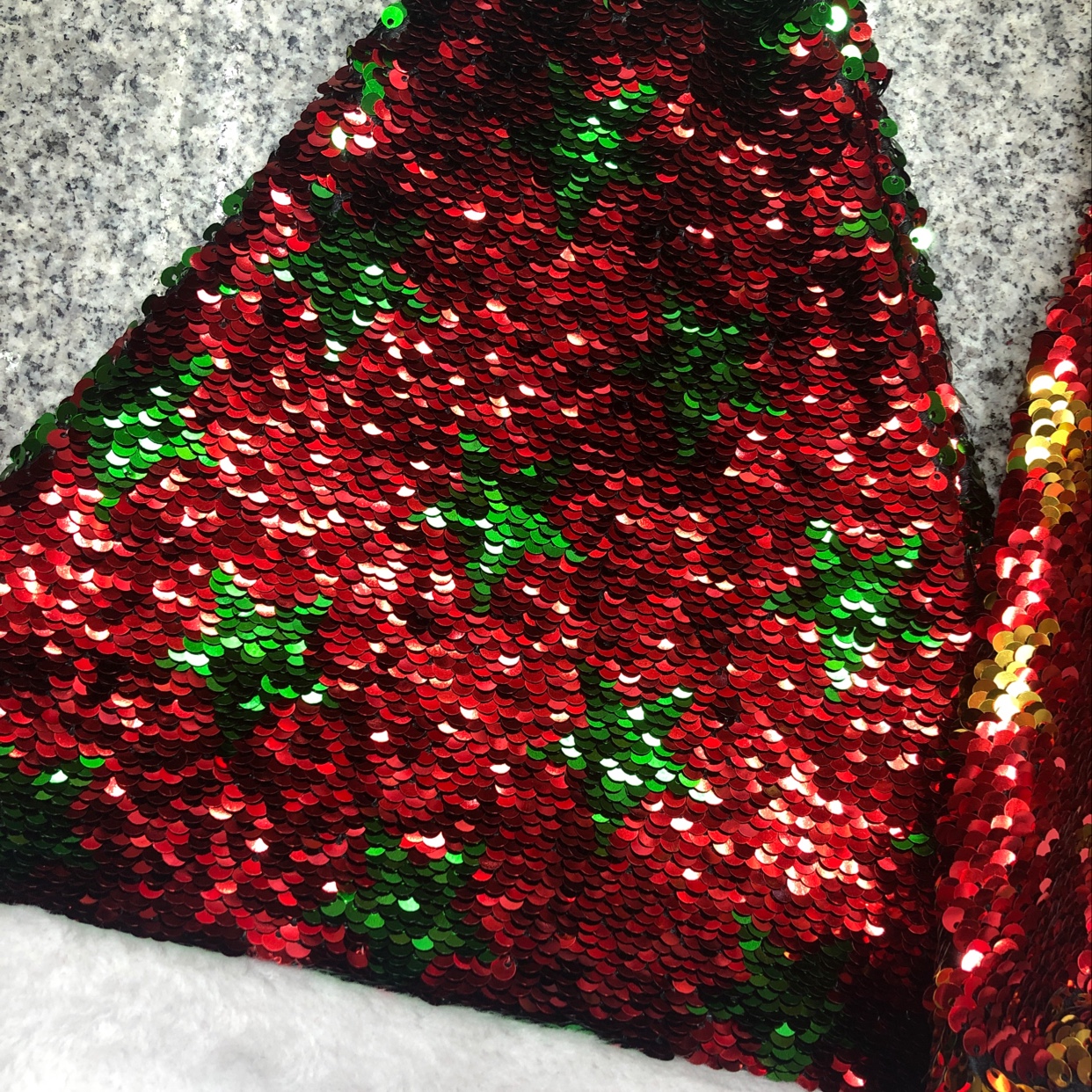 Fahrenheit Christmas Craft Christmas Decoration The Latest Sequin Woolen Christmas Hat Can Be Turned Over Stars Specification drawing