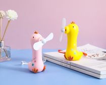 Mini mini fan Portable cartoon pet handheld soft leaf fan creative cute students gift USB charging fan