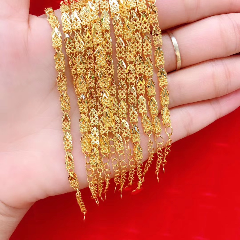 Gold imitation gold decorative bracelet brass gold plated head ornament timeless imitation Vietnamese gold coin heart bracelet thumbnail