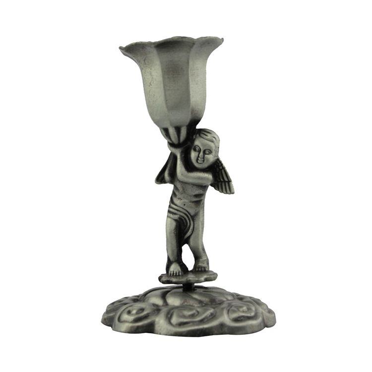 Alloy crafts religious angel candlestick