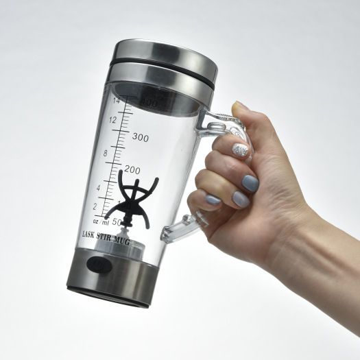 Transparent coffee stirring cup battery automatic milk cup can be customized logo Item Picture