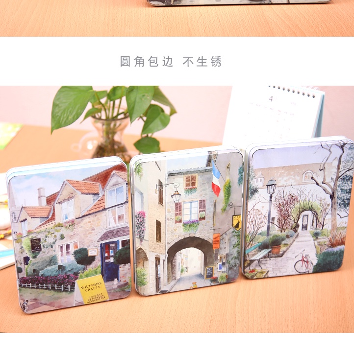 开盖马口铁盒明信片盒曲奇饼干盒糖果包装铁盒详情6