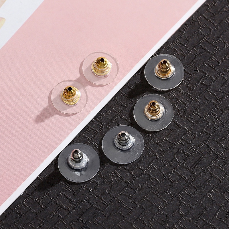 DIY accessories earrings accessories UFO disc earplugs circular transparent disc film earplugs 2000 pieces/bag thumbnail
