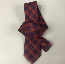 男士领带斜纹条纹大格子涤纶领带编织提花橘色黄色紫色领带工厂