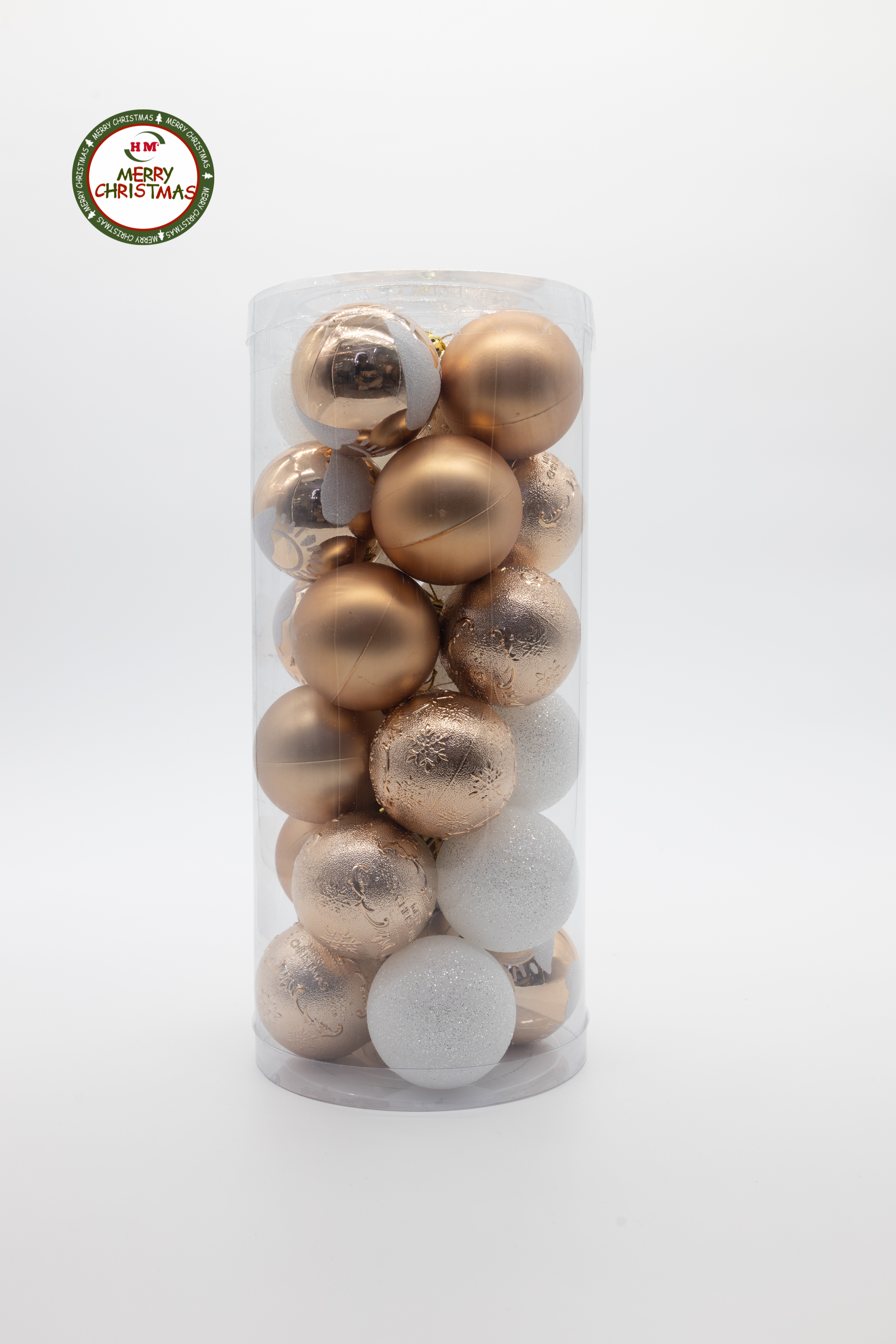 圣诞节装饰品圣诞球彩球新款厂家直销电镀光球哑光球粉球套装礼盒详情图6