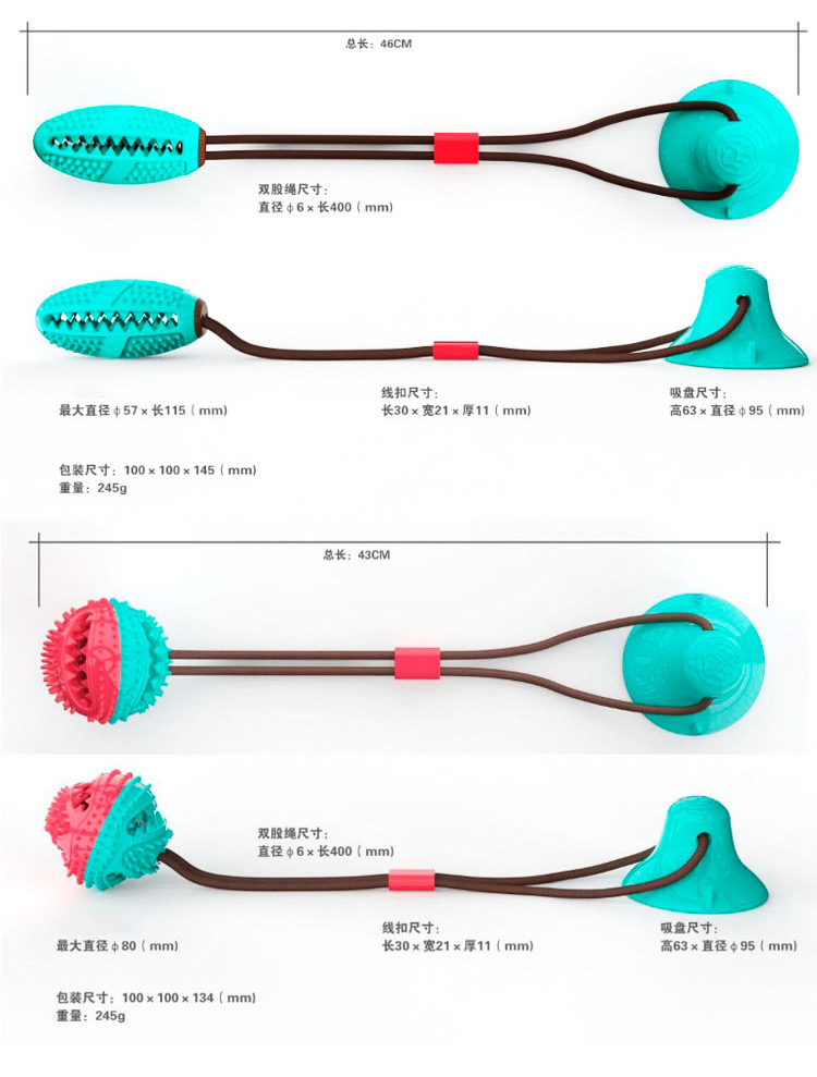 Pet products Amazon sells a hot dog toy called suction cup, Molar, leaky food device, and Pet Molar Item Picture