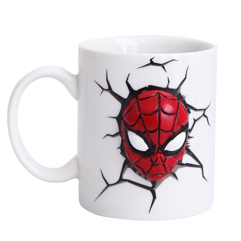 Personalized ceramic mug Creative cartoon Spiderman ceramic cup milk coffee cup custom LOGO gift cup Item Picture