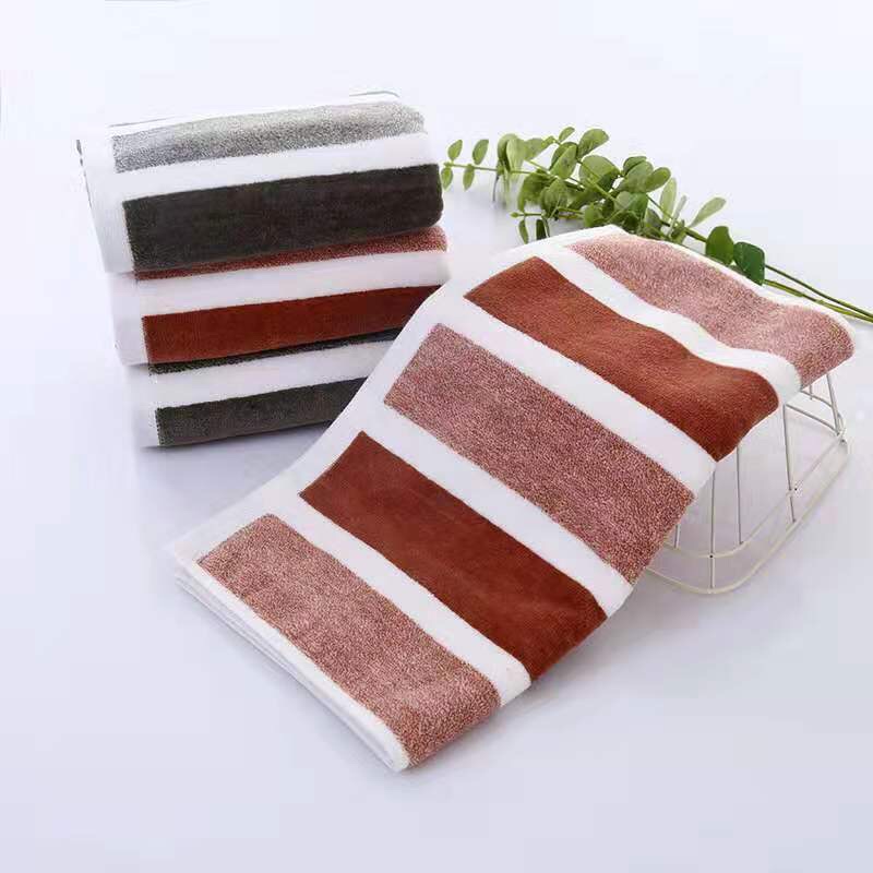 All-cotton striped towel