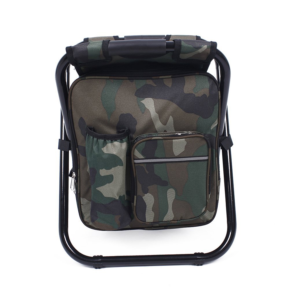 Folding stool, camouflage ice pack stool, insulated bag fishing stool, outdoor refrigerated fishing stool and chair details Picture
