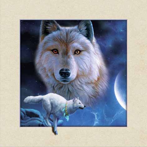 4040, 5D decorative painting Wolf details Picture
