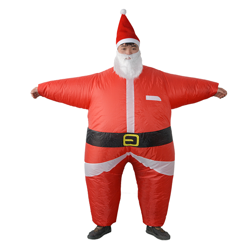 万圣节圣诞老人充气衣服身高160-190cm配鼓风机电池盒图