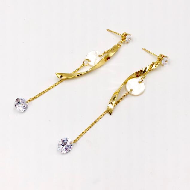 925纯银耳钉韩国气质2020新款潮耳环女镶钻圆形花朵耳环网红耳坠