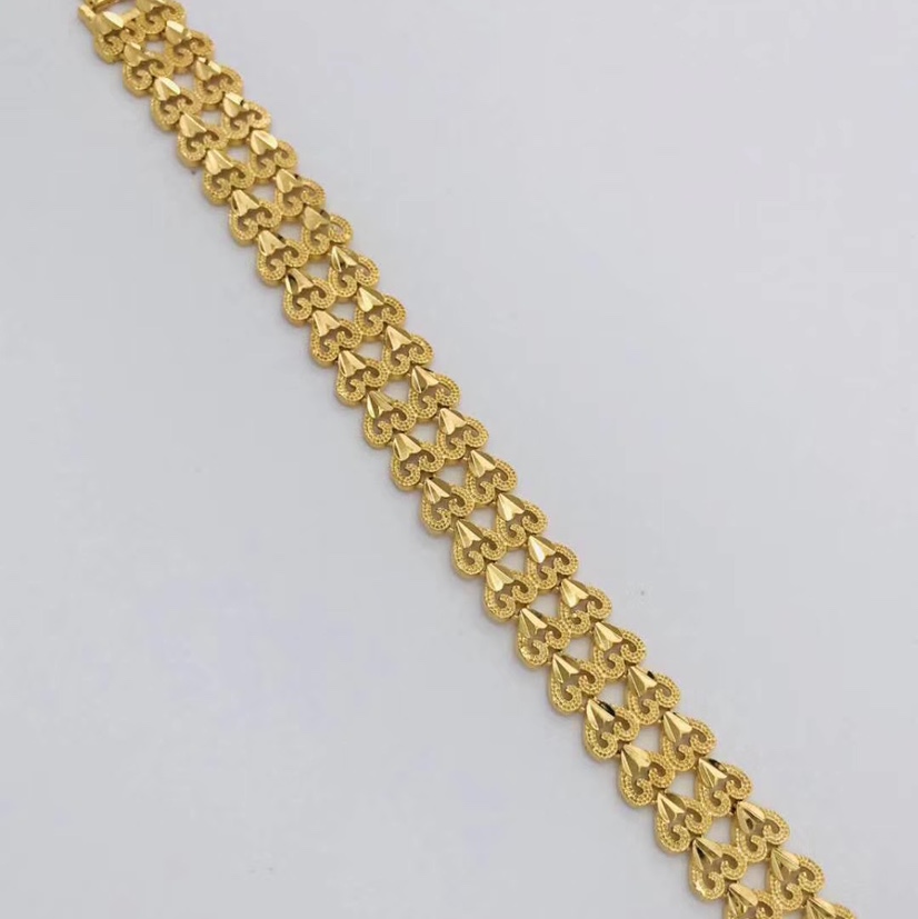 Authentic Vietnam gold gold saronga heart bracelet male gold 999 long - lasting 24k imitation gold gold gold bracelet