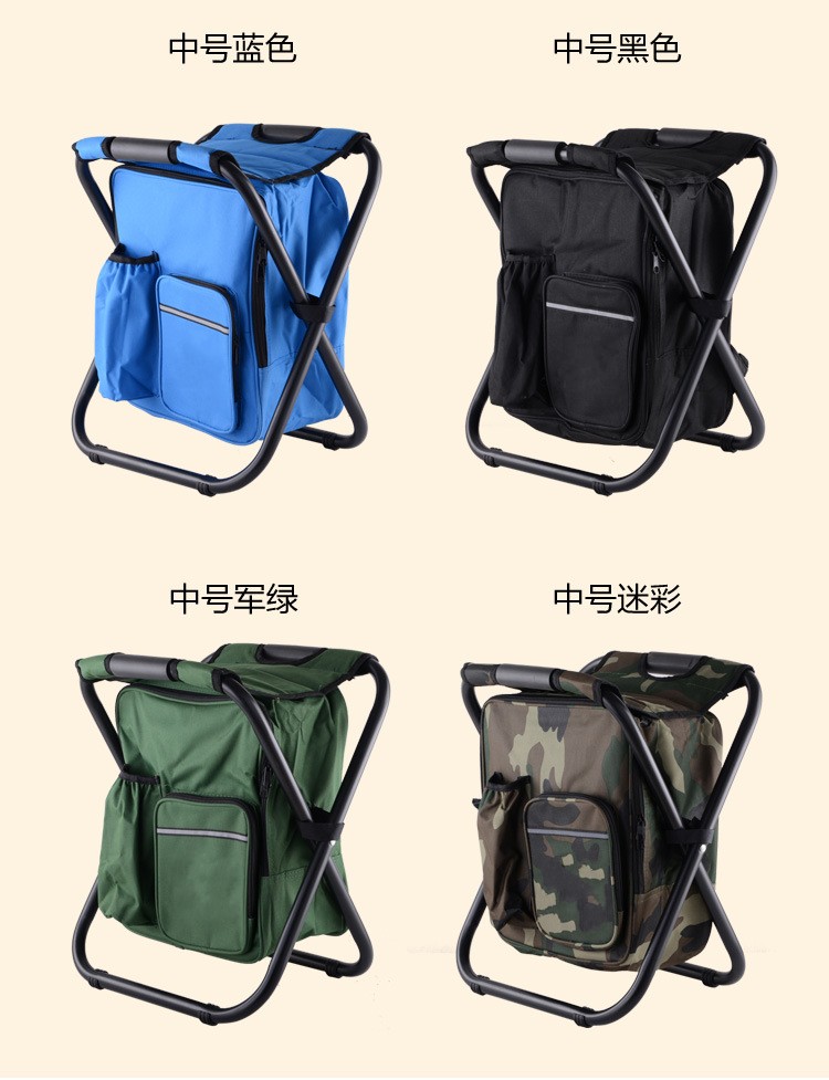 Folding stool, camouflage ice pack stool, insulated bag fishing stool, outdoor refrigerated fishing stool and chair detail image 2